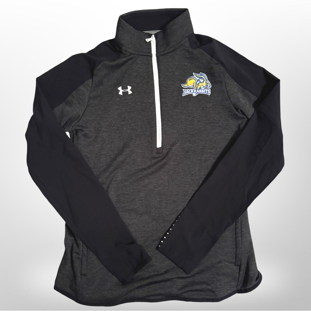 Brand New Under Armour South Dakota Jackrabbits Pullover Zip, womens medium